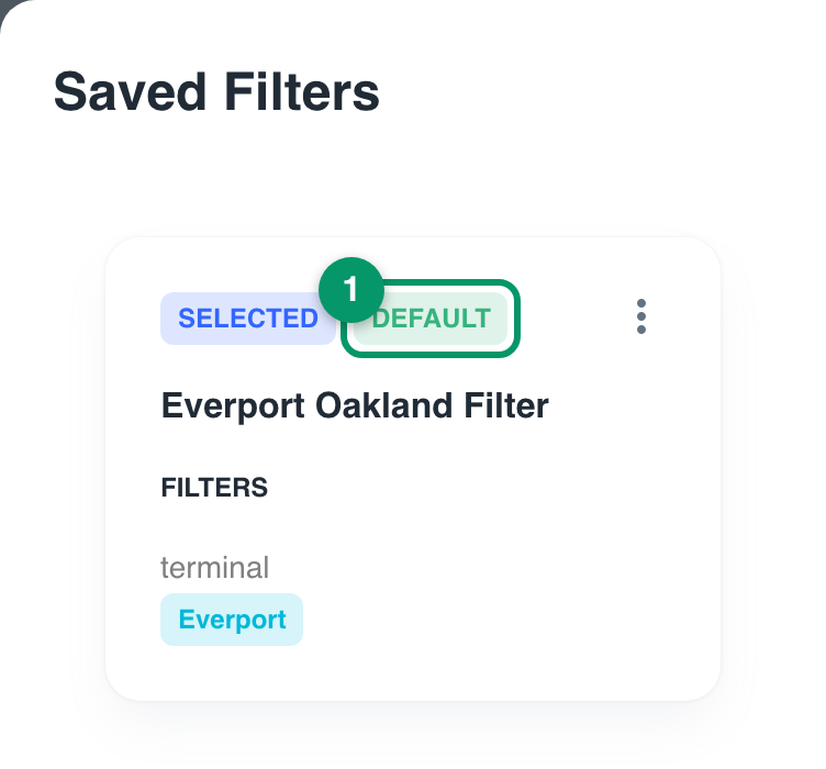 Saved Filters: mark one as your default